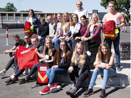 Lehrgangsteilnehmer mit Organisator André Rohrbach